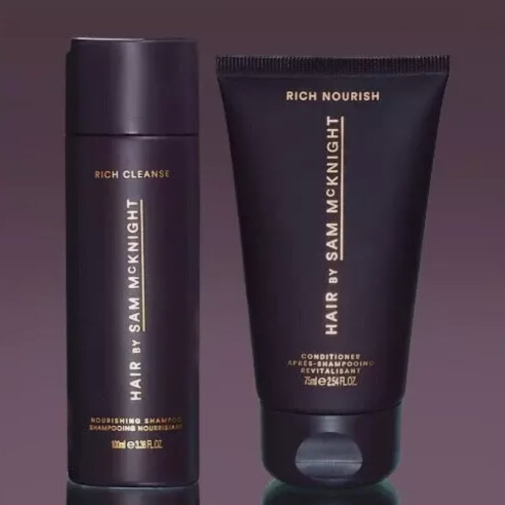 Sam McKnight Rich Nourish shampoo 100ml Sam McKnight Rich Nourish conditioner 75